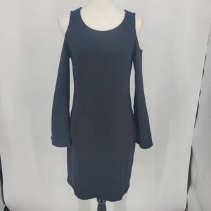 Boston Proper Black Cold Shoulder Sheath Dress Women's Size XS